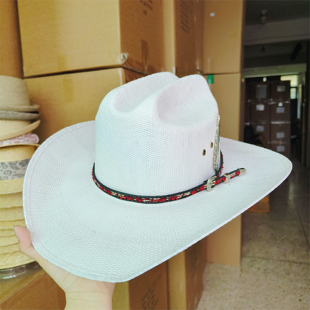 Cowboy Hat Straw - Heren Stijve Strooien Cowboyhoed Dames Brede