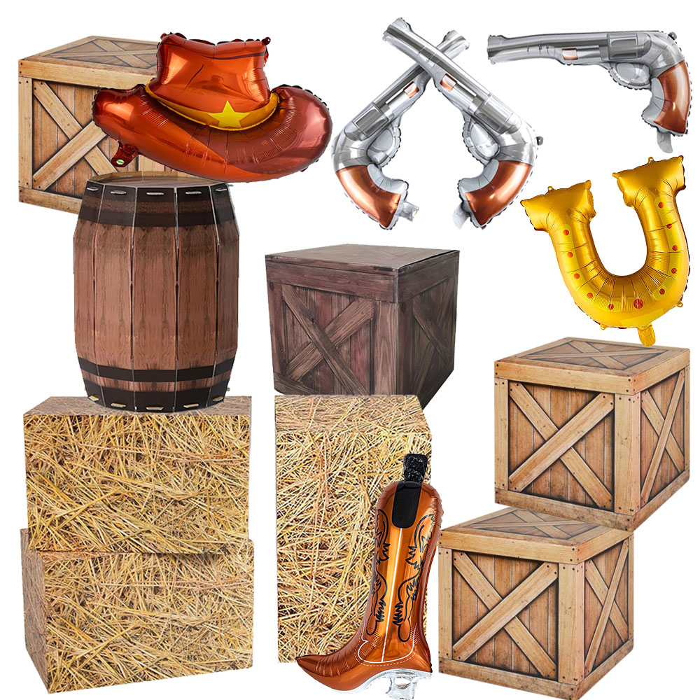 Cowboy Hat Straw - Western Cowboy Verjaardagsfeestje Decor Hooibalen Stro